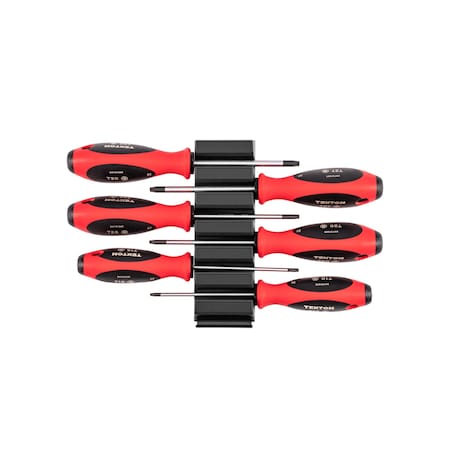Tekton Torx Screwdriver Set with Modular Organizers, 4 IN Shanks, 6-Piece, T10-T30 DWT90101