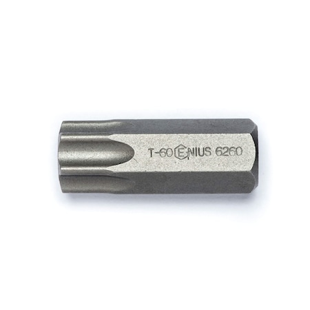 Genius Tools 12mm Hex Shank, T-60 Star Screwdriver Bit 36mmL 6260