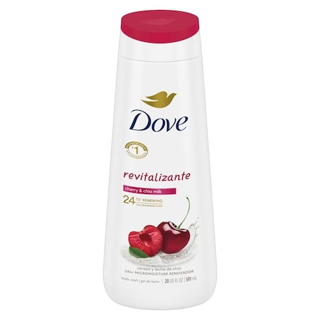 Dove Revitalize Cherry and Chia Milk Body Wash, 20 Ounce, 4PK 64763961