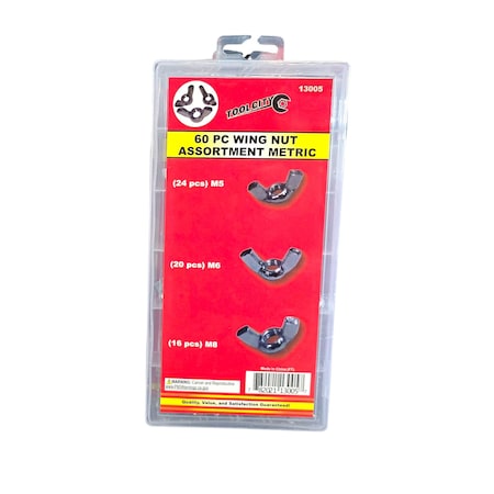 Tool City 75 PIECE WING NUT ASSORTMENT- METRIC 13005