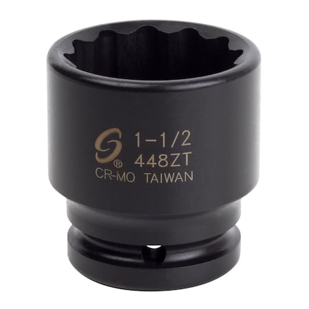 Sunex 3/4 in Drive 1-1/2 in 12-Point Thin Wall Impact Socket 448ZT