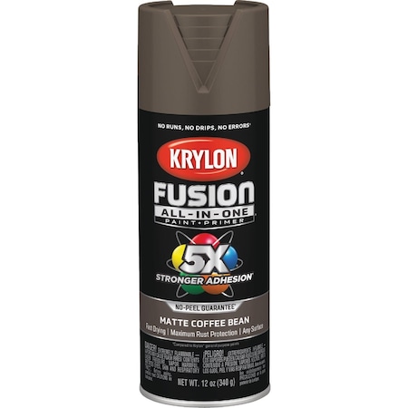 Krylon Fusion All-In-One 12 Oz. Matte Spray Paint Coffee Bean K02900007