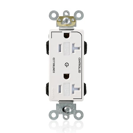 Leviton PlugsandReceptacles, 20A, 125VAC, Wht, Nylon MT163-2W