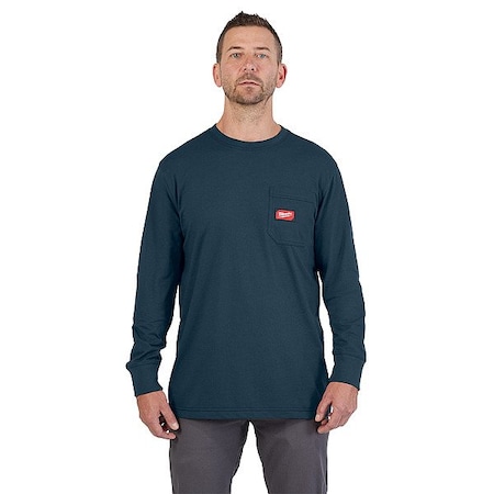 Milwaukee Tool Work Shirt, L, Blue, Men's 606BL-L