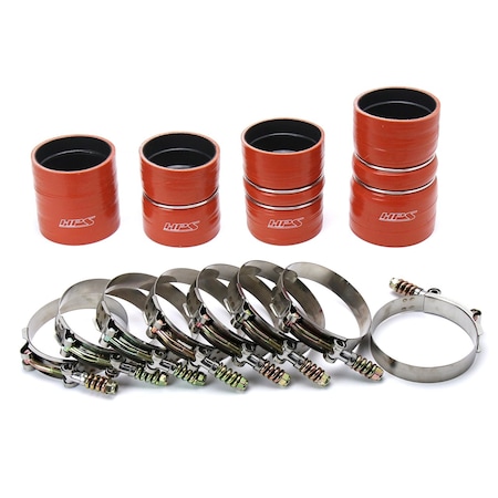 Hps Performance Ultra High Temp Aramid Reinforced Silicone Intercooler Hose Boots Kit, Orange,  57-1571