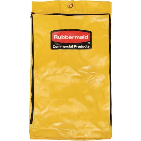 Rubbermaid Commercial Replacement Bag for 5M880, 30 1/2 in H, 17 1/2 in L, 10 1/2 in W, Vinyl, Yellow 1966719
