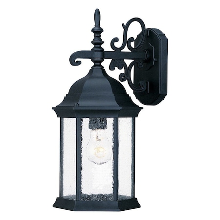 Homeroots Petite Matte Black Domed Hanging Lantern Wall Light 399223