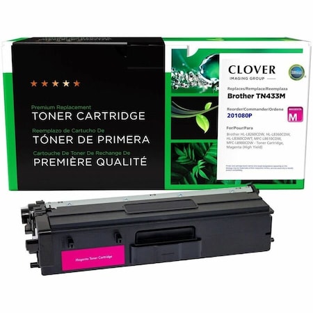 Clover Imaging Group Remanufactured High Yield Magenta Toner Cartridge for Brother TN433M 201080P