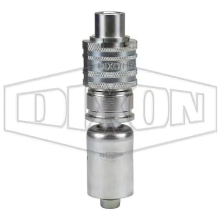 Dixon Dix-Lock N Series Bowes Interchange Quick Disconnect Coupler with Male Head Ferrule, 1/2 in Nominal N4S4-WF