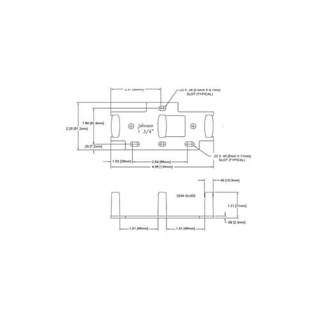 Le Johnson Door Hanger Plate Side Mount 111 Series F/ 1-3/8 in  Doors 1034