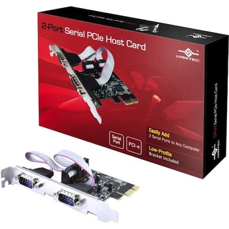 Vantec 2-PORT SERIAL PCIE HOST CARD UGT-PCE20SR