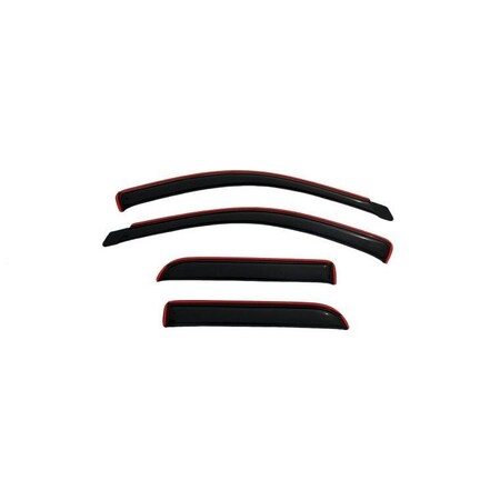 Ventshade Rainguards, Aerodynamic Design, In-Channel, Smoke, Acrylic, Set Of 4 194623