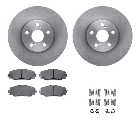 Dynamic Friction Co DFC Brake Rotor with 5000 Brake Pads and Hardware Kit 6512-76491