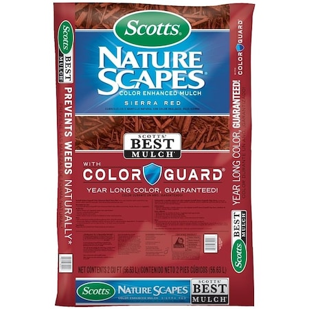 Scotts Nature Scapes Mulch, Solid, Earthy, Red, 2 cuft Bag 88402440