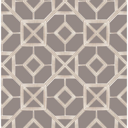 A-Street Prints Livia Mauve Trellis Wallpaper 4014-26413