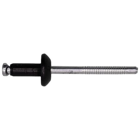 Auveco Ford Peel Type Rivet 3/16in Diameter 1/32 1/4in Grip Black, 25PK 19414