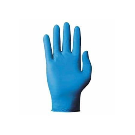 Touchntuff 92-575 Nitrile Powdered Disposable Gloves, Textured Fingers, 4.3 mil Palm/5.5 mil Fingers,  012-92-575-L