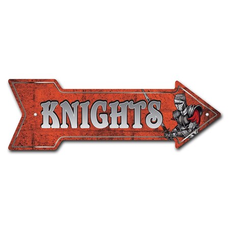 Signmission Knights Arrow Sign Funny Home Decor 30in Wide P-ARROW10-999785