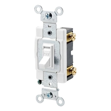 Leviton Toggle Framed Single-Pole, 15 Amp 54501-2W