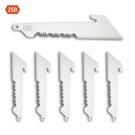 Outdoor Edge Cutlery 3.0" UTILITY BLADE PACK, Tumbled, 6PK RRU30-6