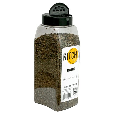Kitch 24/7 Spices Whole Basil Leaves, 4 Ounce KC2006
