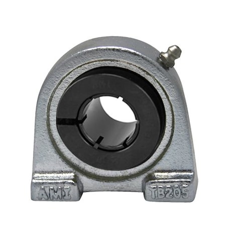 Ami Bearings SINGLE ROW BALL BEARING - 1-3/4in WIDE ACCU-LOC NICKEL TAPPED BASE PLW BLK UETB209-28NP