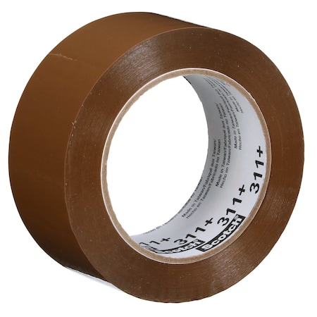 Scotch Packing Tape, 2 mil Thick, 1.9 in W x 109.4 yd L, 3 in Core Dia., Tan, 36 PK 311+
