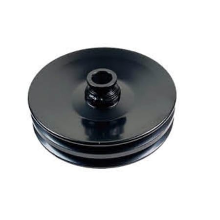 Bous Performance GM Double Groove Power Steering Pump Pulley, Chrome E43602C