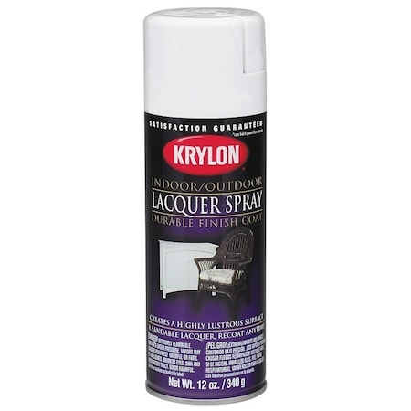 Krylon Spray Paint, Gloss, White, 12 oz K07031777