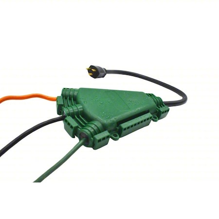 Cord Vault Cable Protector, 9 in L, 6 3/4 in W, 3 Channel, Polyethylene, Black TS-CVT-BLK