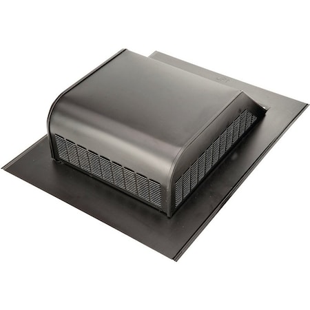 Lomanco LomanCool Static Vent, 16 in OAW, 50 sqin Net Free Ventilating Area, Steel, Black, Galvanized 750GSB