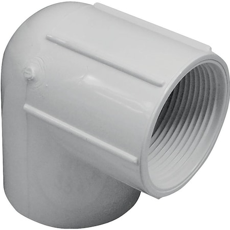 Genova LASCO 407020BC Pipe Elbow, 2 in, Slip x FPT, 90 deg Angle, PVC, White, SCH 40 Schedule 33920