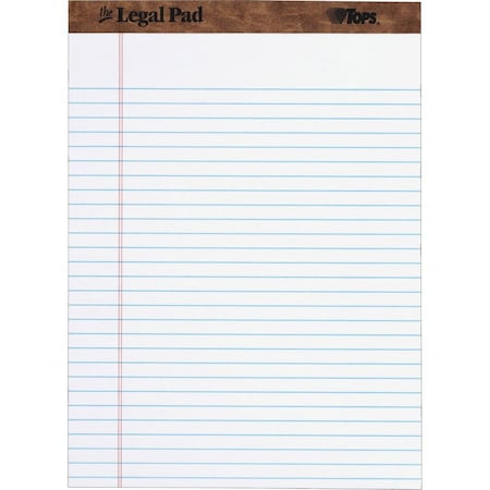 Tops The Legal Pad legal rule white perforated 50 SH per PD 12 PD per PK 7533