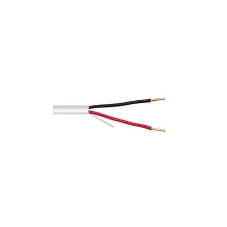 Cable Wholesale Plenum Fire Alarm / Security Cable, White, 14/2 (14 AWG 2 Conductor), Solid, FPLP, Spool, 1000 foot 11F7-02912NH