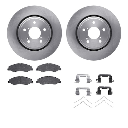 Dynamic Friction Co DFC Brake Rotor with 5000 Brake Pads and Hardware Kit 6512-59444