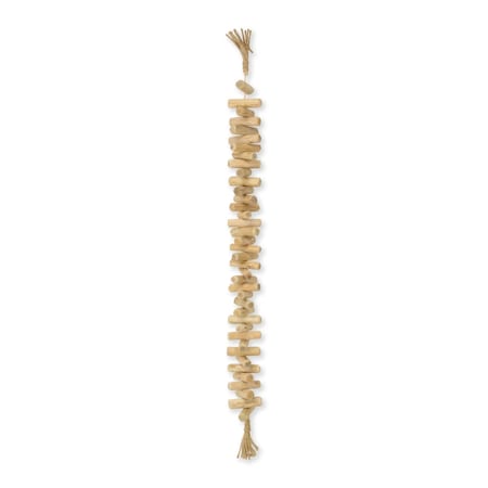 Homeroots 40" Brown Wood Rods And Rope Decorative Tassel 571113