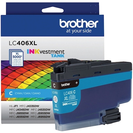 Brother High Yield Cyan Ink Cartridge LC406XLCS