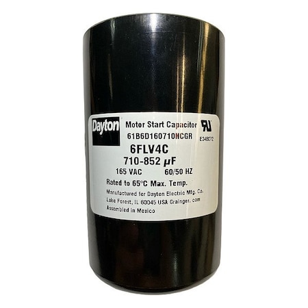Dayton Motor Start Capacitor, Round 6FLV4