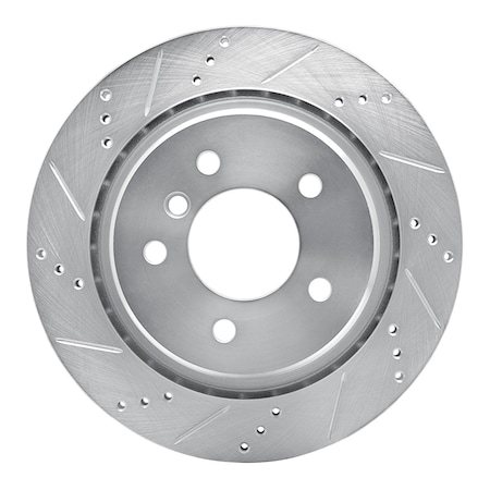 Dynamic Friction Co DFC Brake Rotor - Drilled and Slotted - Silver 631-31035D
