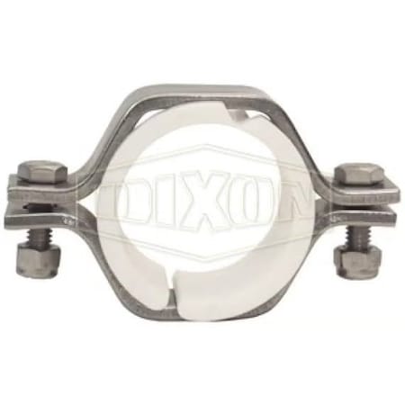 Dixon Hex Pipe Size Hanger with Polypropylene Sleeves, 2-1/2 in Pipe/Tube, 304 Stainless Steel B24PV-G250