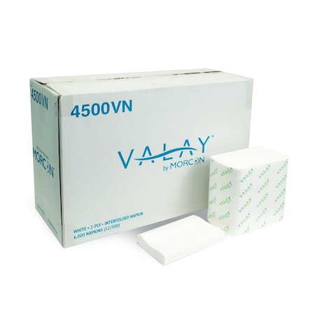 Empress 6.3" X 8.85" Valay Napkin White 2-Ply 4500VN