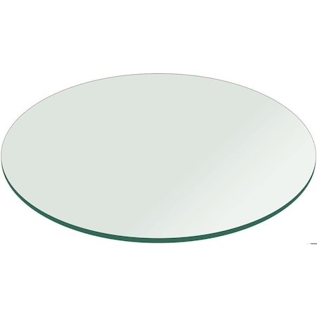 Fab Glass And Mirror 16in Round Tempered Glass Table Top- (Flat Polished Edge) Glass Table Top -1/2in Thick Round 16RT12THFLTE