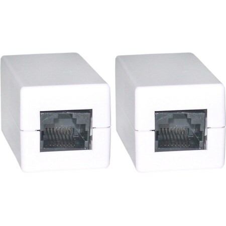 Cable Wholesale CAT5E (RJ45) Female / Female Inline Unshielded Coupler, White 30X6-02400WH