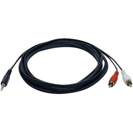 Tripp Lite 12FT MINI STEREO TO 2 RCA AUDIO Y SPLITTER ADAPTER CABLE 3.5MM M/M 12FT P314-012