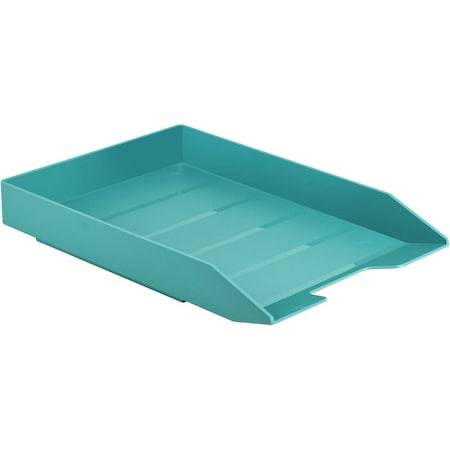 Acrimet Stackable Letter Tray Front Load Letter Size Document Organizer Plastic Solid Green 1 Unit 211.VO