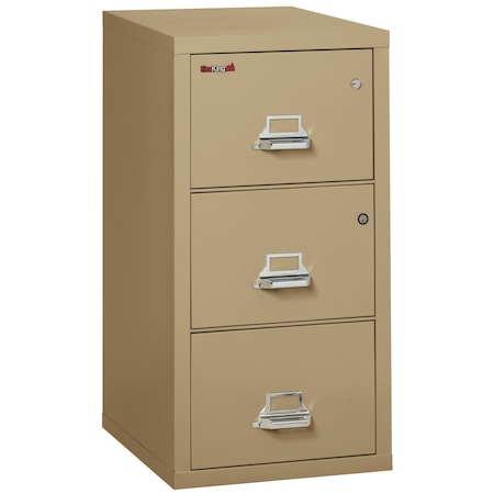 Fireking 3 Drawer, 1 Hr Fire Rated, Vertical, 31" Legal, Safe-In-A-File Sand 3-2131-CSASF