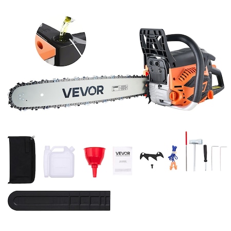 Vevor 62cc 3.8 HP Gas-Powered 20-Inch Chainsaw for Cutting Wood CN-62G
