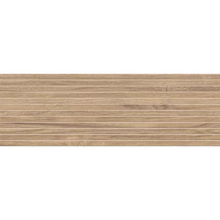 Andova Tiles SAMPLE-Flume Ambrosia Brown 13-in. x 39-in. Subway Linear Wood-Look Matte Ceramic Wall Tile SAM-ANDFLU1458