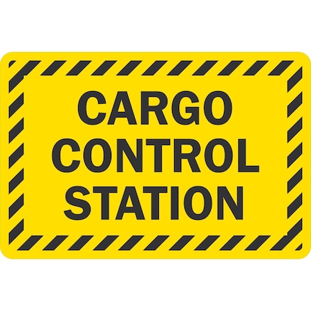 Lyle Cargo Control Station, 5x3.5, Non-Reflective, Yellow G-16771-ND_5x3.5