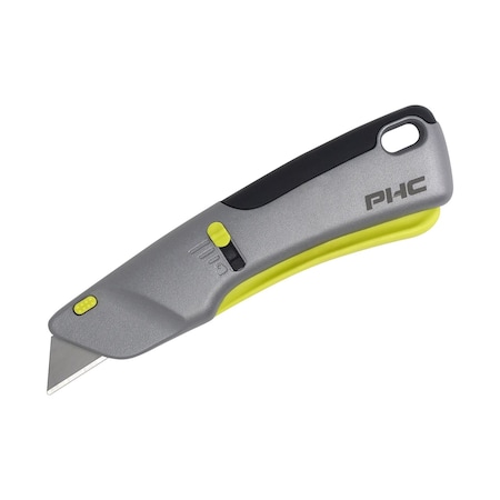 Pacific Handy Cutter Safety Knife, Metal Handle, Green/Silver E13206-9